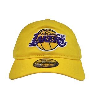 New Era Los Angeles Lakers Adjustable Hat Casual Yellow OS NWT